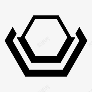 六角杯抽象六角形图案和形状图标