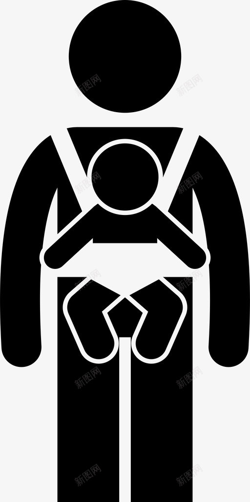 婴儿吊带架携带家长svg_新图网 https://ixintu.com 婴儿 吊带 携带 家长 包裹