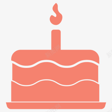 生日蛋糕蜡烛活动图标