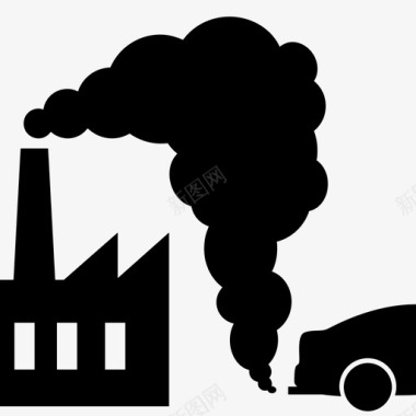 污染空气污染二氧化碳图标