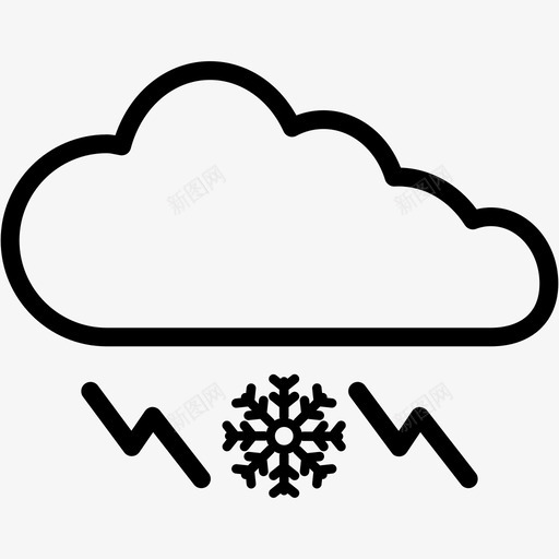 云雷雨雪光天气svg_新图网 https://ixintu.com 雷雨雪 雨雪 天气 光天