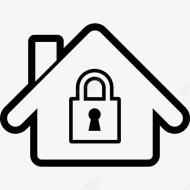 房屋安全保险锁图标