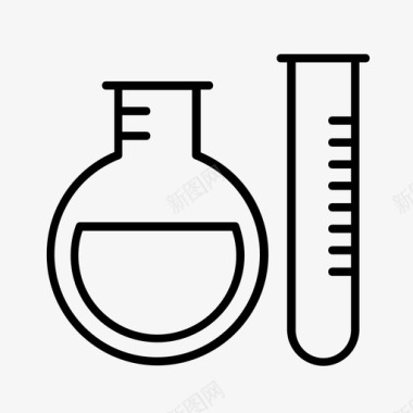 玻璃器皿化学实验室图标