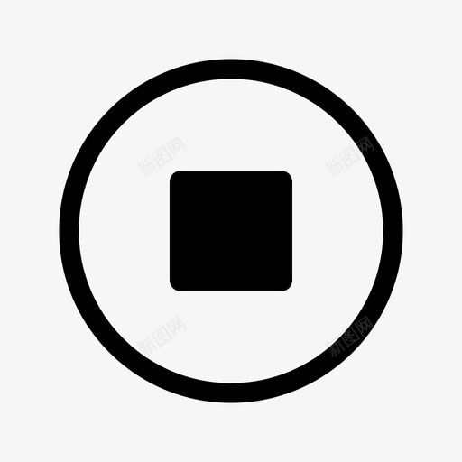 停止音频控制svg_新图网 https://ixintu.com 音频 音乐 停止 控制 歌曲 方块