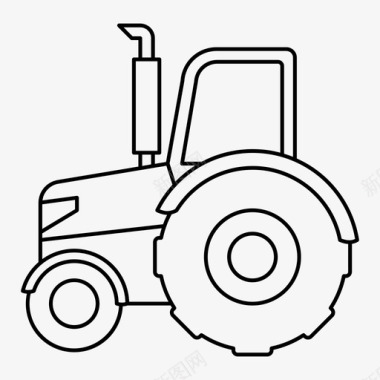 拖拉机农用拖拉机交通工具图标