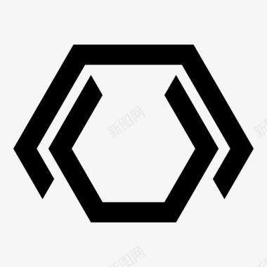 六角帽抽象六角形图案和形状图标