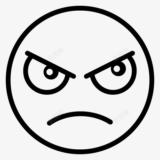 生气的脸表情恨svg_新图网 https://ixintu.com 生气 表情 恨疯