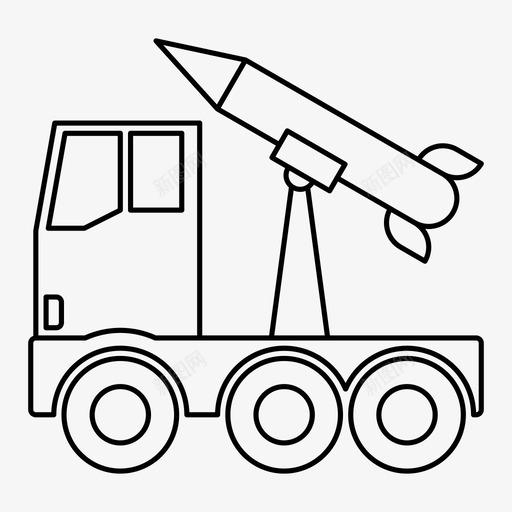 导弹卡车军用卡车运输工具svg_新图网 https://ixintu.com 卡车 导弹 运输工具 军用 车辆 武器