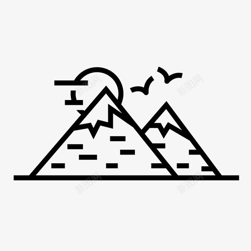 山自然山顶svg_新图网 https://ixintu.com 自然 山山 山顶 轮廓