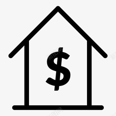 房价住宅市场房地产及家具系列图标