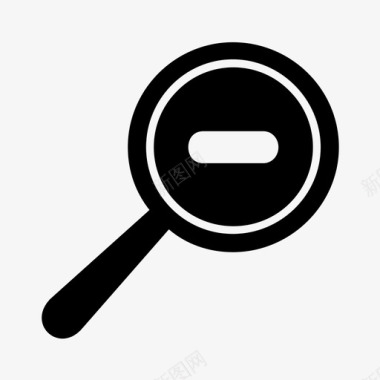 放大镜玻璃缩小图标