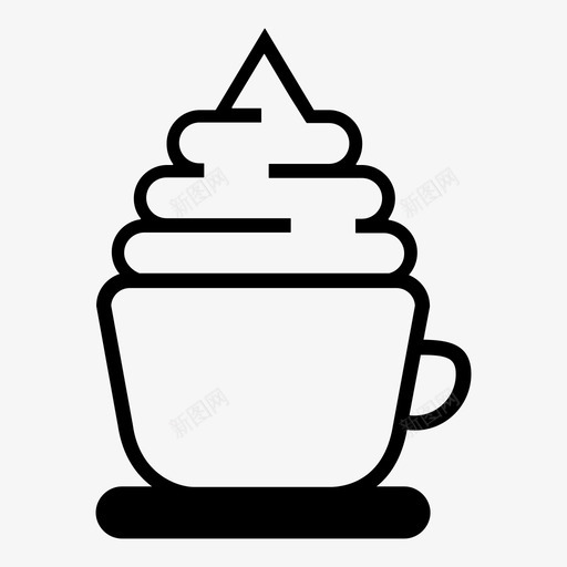 浓咖啡加奶油咖啡杯子svg_新图网 https://ixintu.com 咖啡 奶油 咖啡杯 杯子 浮子 马克