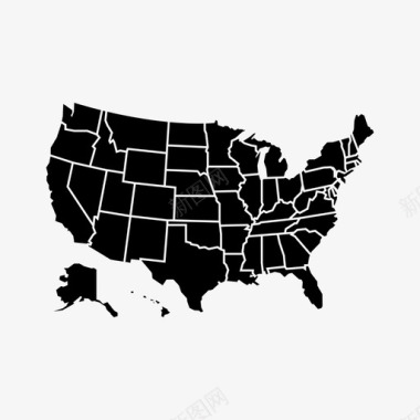 美洲大陆地图图标