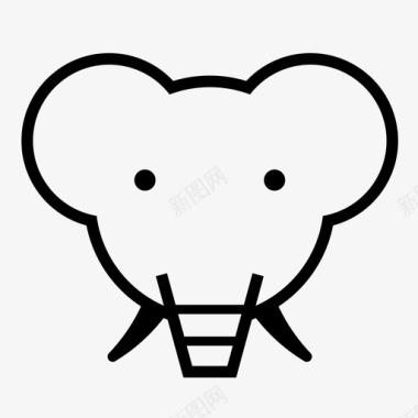 大象动物动物群图标