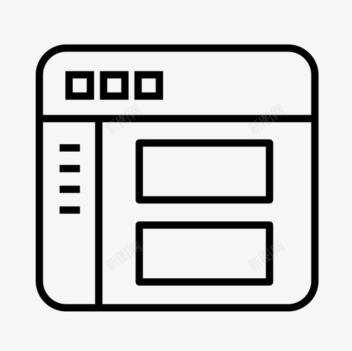 侧菜单界面界面侧菜单svg_新图网 https://ixintu.com 界面 侧菜 单侧 菜单 布局 细线 图标 设置