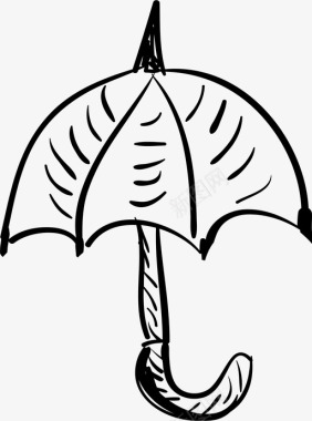 雨伞伞防护罩图标