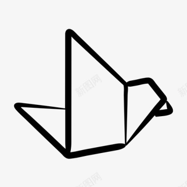 折纸鸟折纸手工图标