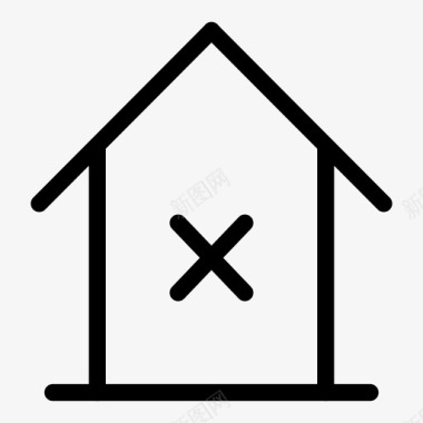 挑房子取消房子房地产和家具生产线图标