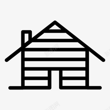 小屋野营房子图标