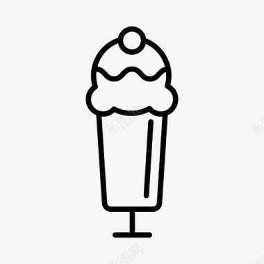 冰淇淋甜点餐车图标
