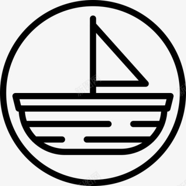 帆船海洋大海图标