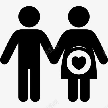 怀孕夫妇男人女人图标