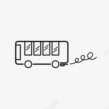 公共汽车机动车辆公共交通图标