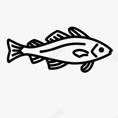 鳕鱼钓鱼食物图标