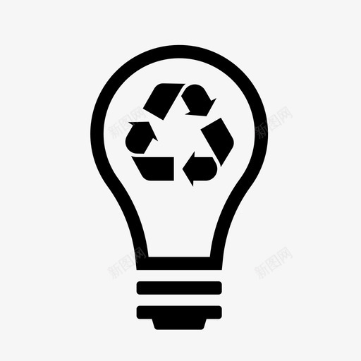 回收灯泡环保生态svg_新图网 https://ixintu.com 回收 灯泡 电力 环保 生态 能源