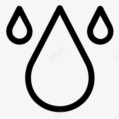 雨滴水滴水图标
