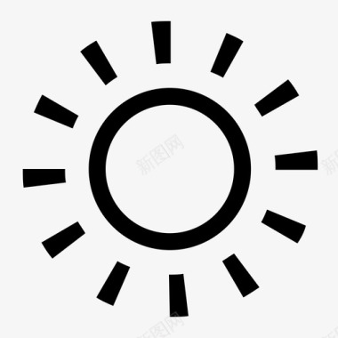 太阳炎热阳光图标