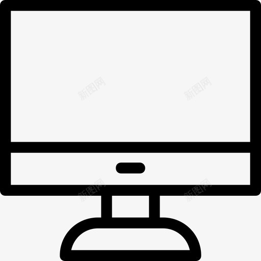 显示器电脑显示屏svg_新图网 https://ixintu.com 显示器 电脑 显示屏 电视 学校教育 平滑 线图 图标