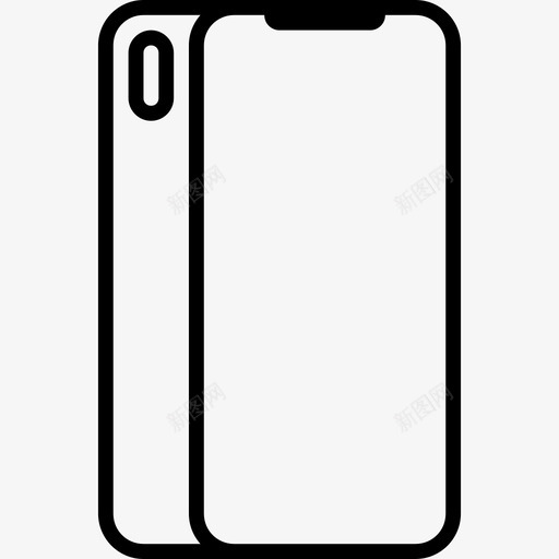 苹果iphonex背面智能手机svg_新图网 https://ixintu.com 苹果 背面 智能 手机 系列 平板 风格