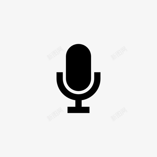 麦克风声音语音svg_新图网 https://ixintu.com 麦克风 声音 语音 音频 控制