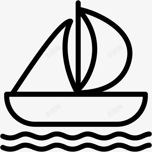 船帆船海svg_新图网 https://ixintu.com 船帆 帆船 海船 水运 运动