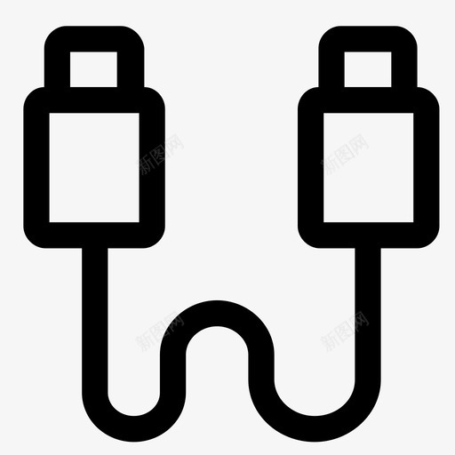 usb电缆充电器连接svg_新图网 https://ixintu.com 电缆 充电器 连接 接设备 插头 设备
