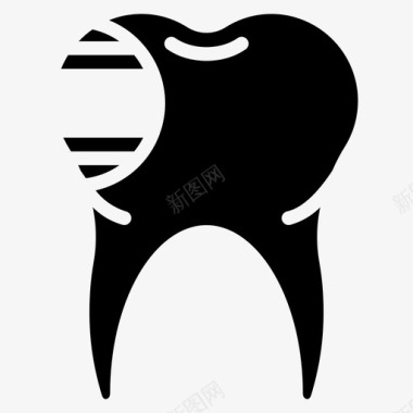 医学蛀牙断牙牙医图标