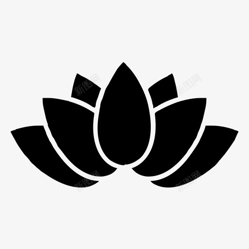 莲花花朵标志svg_新图网 https://ixintu.com 莲花 花朵 标志