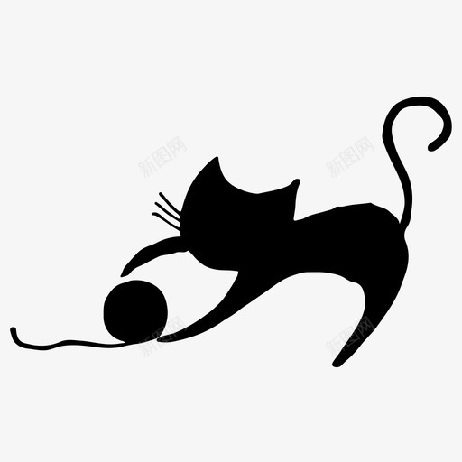 猫动物小猫svg_新图网 https://ixintu.com 动物 小猫 宠物 玩猫 手绘