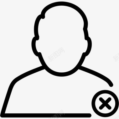 用户删除男人图标