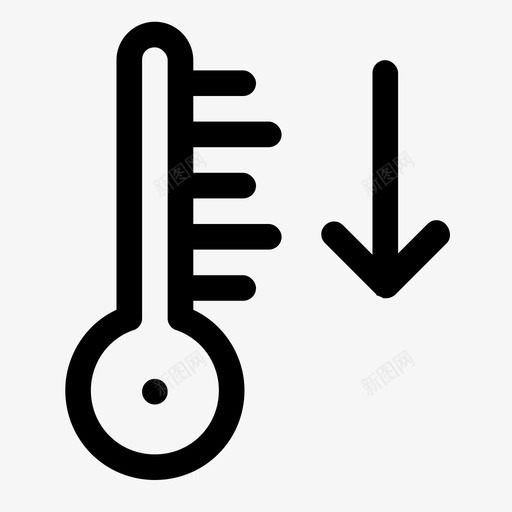 温度下降寒冷下降svg_新图网 https://ixintu.com 下降 温度 寒冷 温度计 天气
