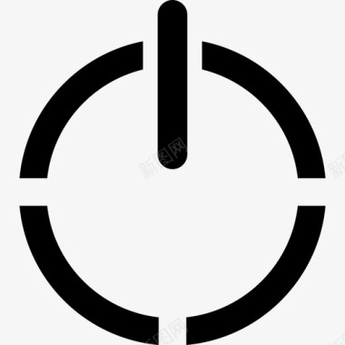 动力符号变型与圆形四部分标志自由派接口图标