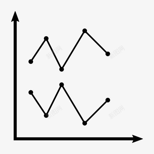 折线图业务图形svg_新图网 https://ixintu.com 折线 线图 业务 图形 统计 集合