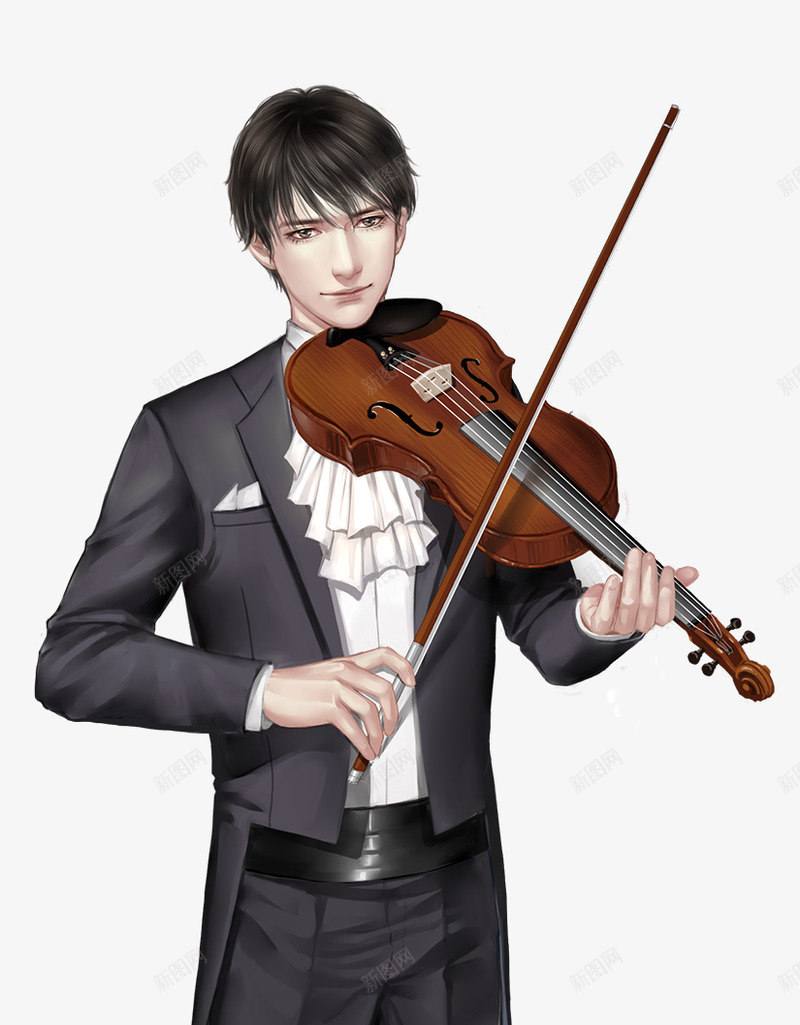 小提琴家l2png免抠素材_新图网 https://ixintu.com 小提 小提琴 琴家