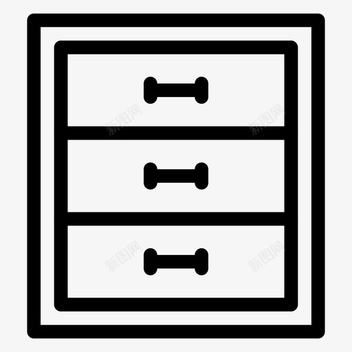 橱柜盒子商务svg_新图网 https://ixintu.com 橱柜 盒子 商务 抽屉 室内 办公室 线图 图标 第一 一卷