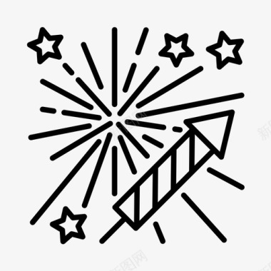烟火庆祝节日图标