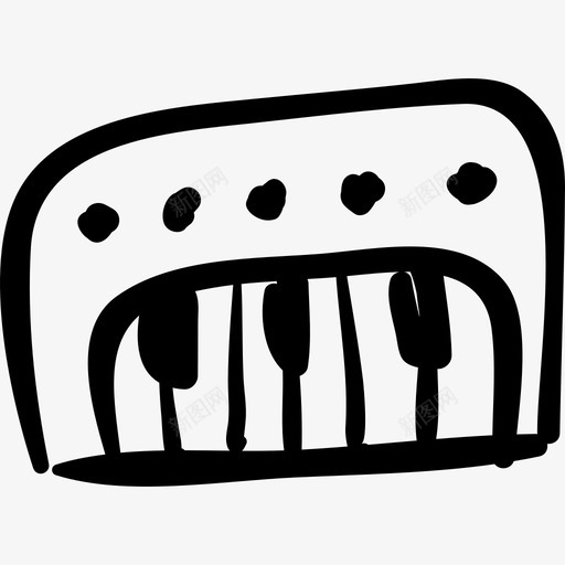 钢琴手绘音乐玩具手绘玩具手绘细部svg_新图网 https://ixintu.com 手绘 玩具 钢琴 音乐 细部