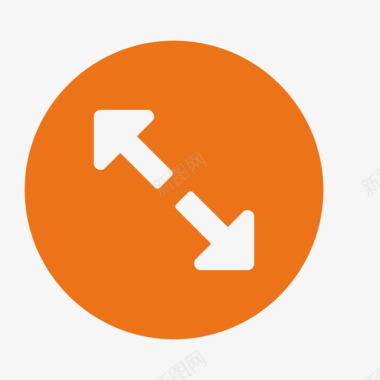 橙色缩放按钮图标