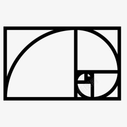 斐波黄金螺旋斐波纳契数列数字高清图片