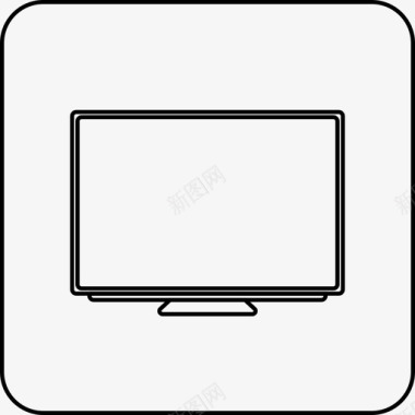 平板电视娱乐显示器图标